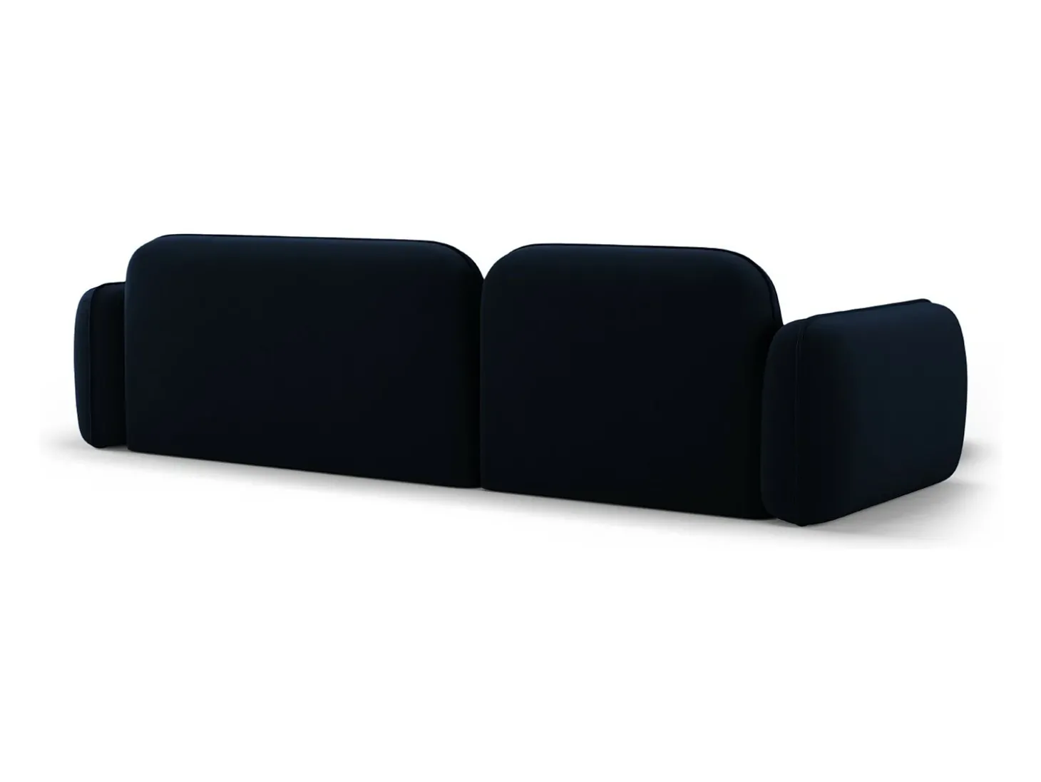Cosmopolitan Design - Sofá modular de canto esquerdo "Sydney" 4 lugares em veludo azul real - 275x165x70cm