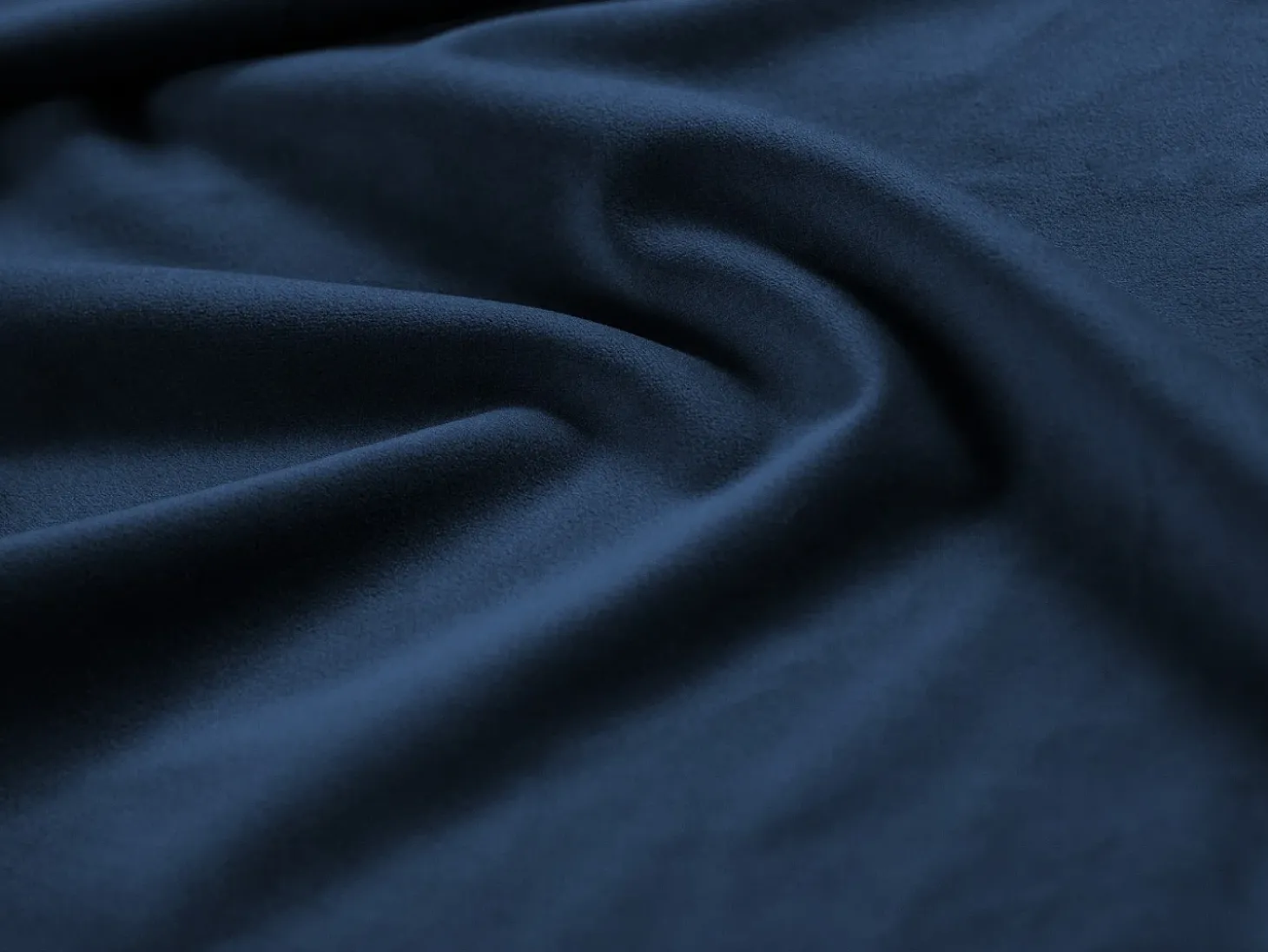 Cosmopolitan Design - Sofá panorâmico "Vienna" 6 lugares em veludo azul real - 350x170x95cm