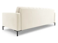 Cosmopolitan Design - Sofá "Bali" 4 lugares em veludo bege claro - 217x92x75cm