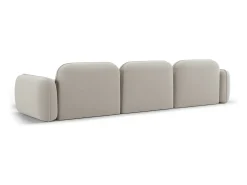 Cosmopolitan Design - Sofá modular de canto direito "Sydney" 4 lugares em veludo bege claro - 320x165x70cm