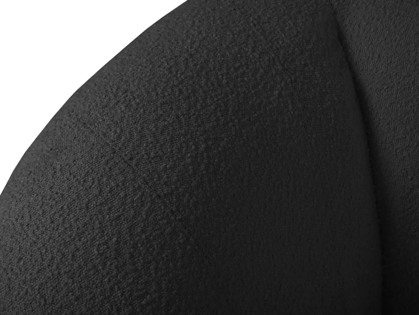 Cosmopolitan Design - Sofá "Essen" 2 lugares em tecido bouclé preto - 210x95x86cm