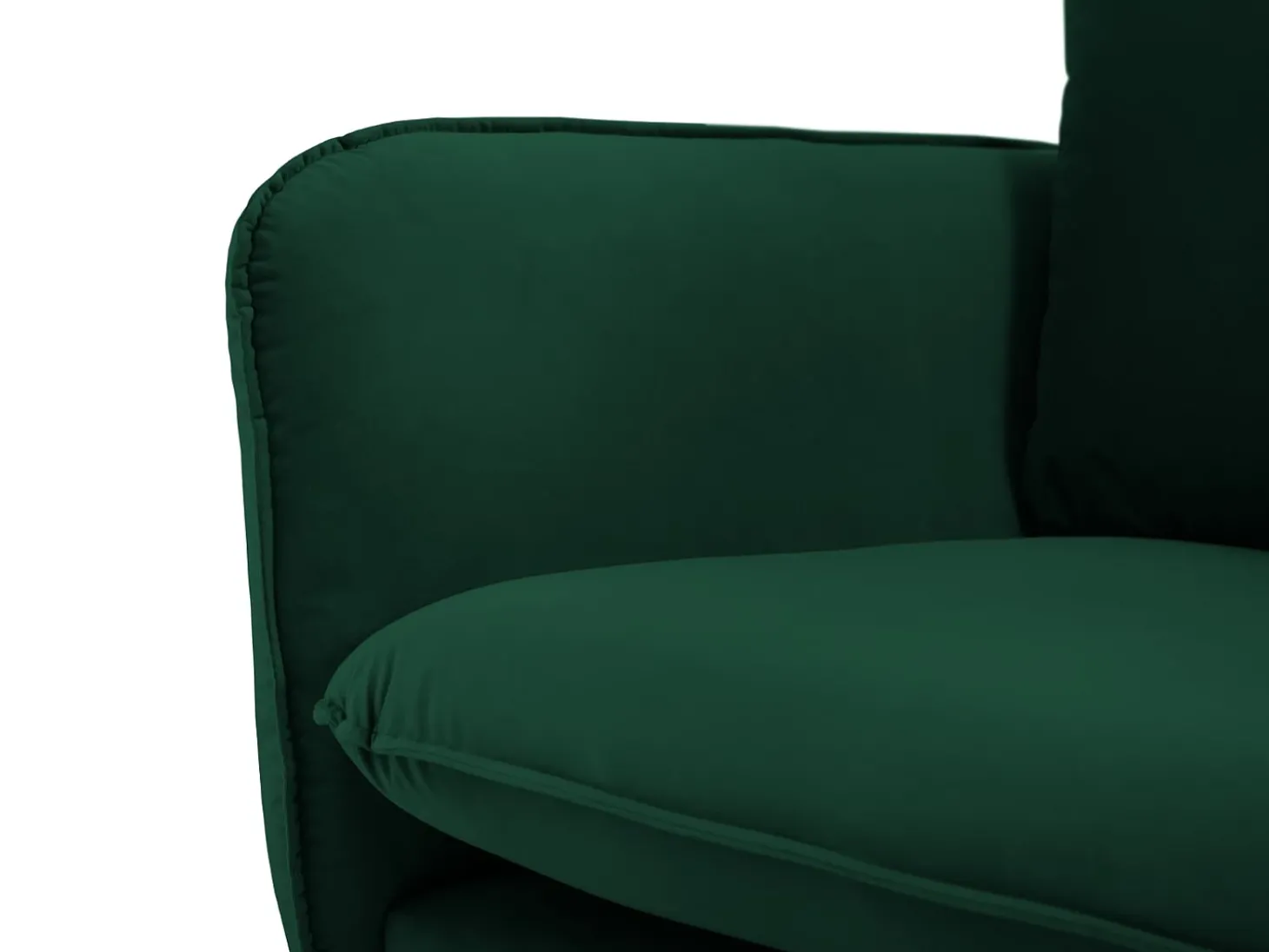 Cosmopolitan Design - Sofá "Vienna" 2 lugares em veludo verde garrafa - 160x92x95cm