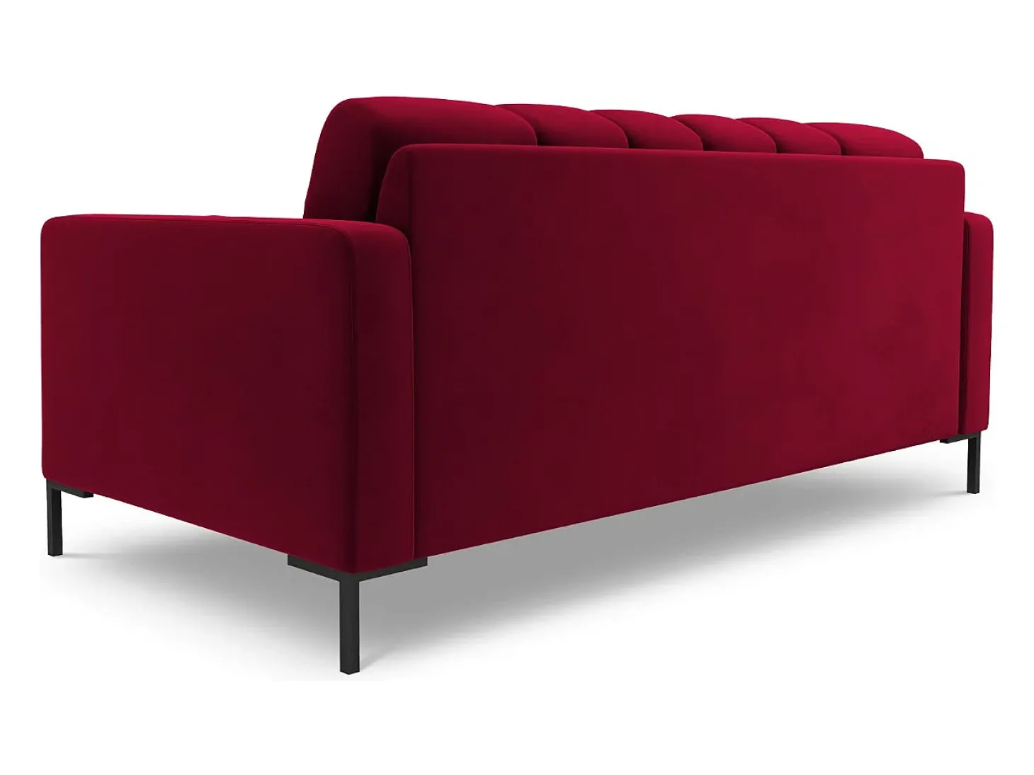 Cosmopolitan Design - Sofá "Bali" 2 lugares em veludo vermelho - 152x92x75cm