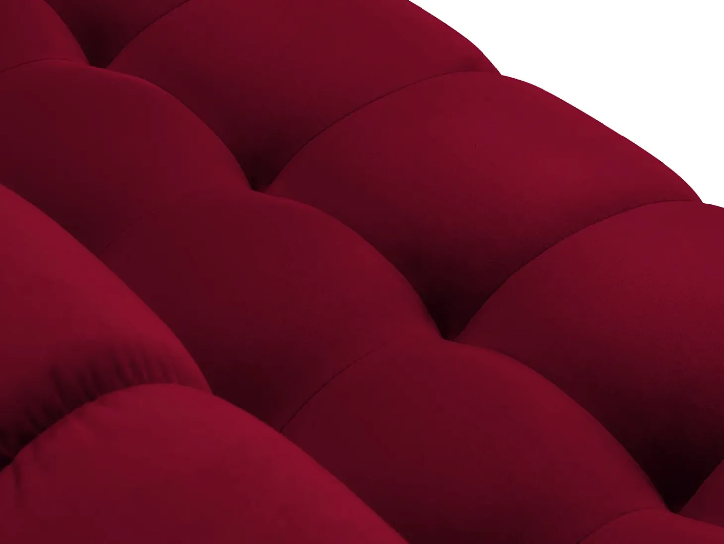 Cosmopolitan Design - Sofá de canto esquerdo "Bali" 5 lugares em veludo vermelho - 293x185x75cm