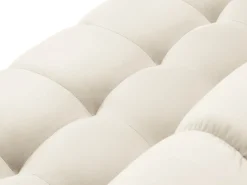 Cosmopolitan Design - Sofá panorâmico "Bali" 7 lugares em veludo bege claro - 383x185x75cm