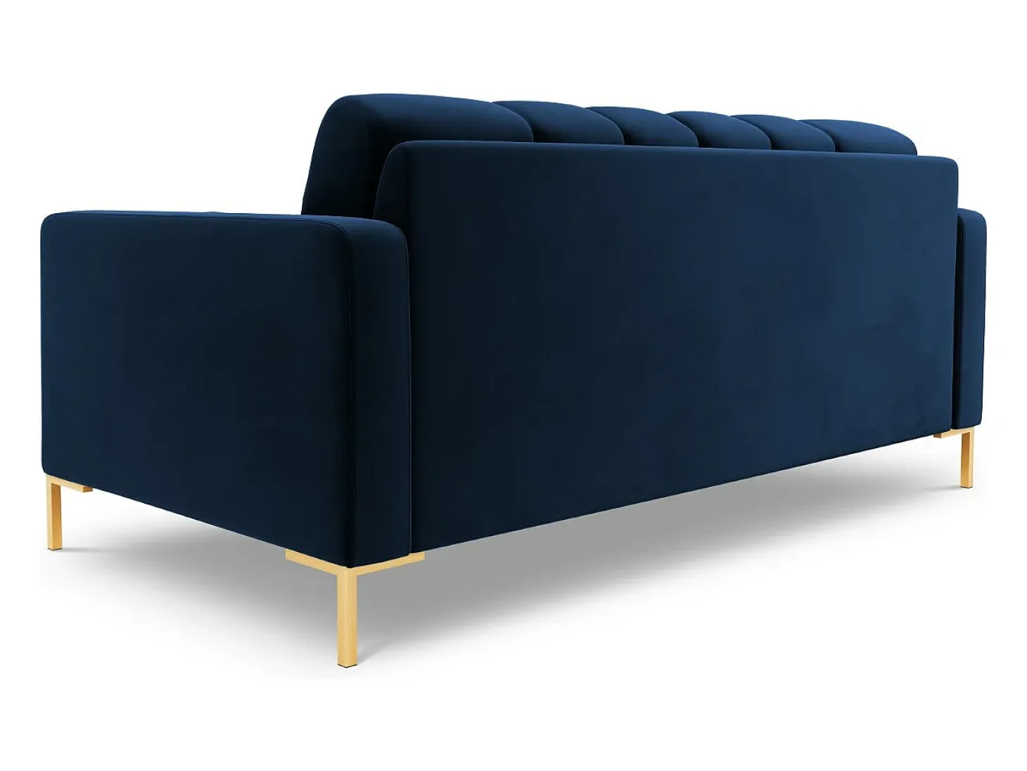 Cosmopolitan Design - Sofá "Bali" 2 lugares em veludo azul real - 152x92x75cm