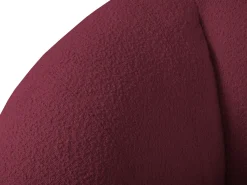 Cosmopolitan Design - Sofá "Essen" 3 lugares em tecido bouclé bordeaux - 230x95x86cm