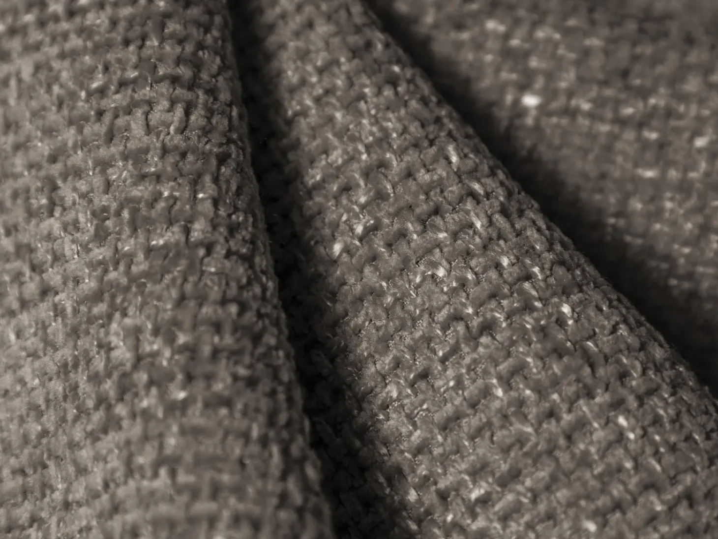 Cosmopolitan Design - Sofá "Arendal" 3 lugares em tecido chenille cinza - 204x102x70cm