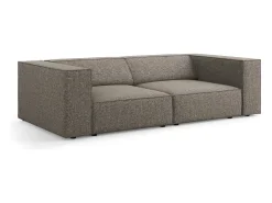 Cosmopolitan Design - Sofá "Arendal" 3 lugares em tecido chenille cinza - 204x102x70cm