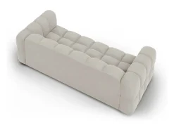 Cosmopolitan Design - Sofá modular "Sky" 4 lugares em veludo bege claro - 244x102x75cm