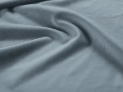 Cosmopolitan Design - Sofá de canto direito panorâmico "Bali" 7 lugares em veludo azul claro - 327x256x75cm