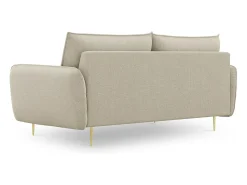 Cosmopolitan Design - Sofá "Vienna" 3 lugares em tecido estrutural bege - 200x92x95cm