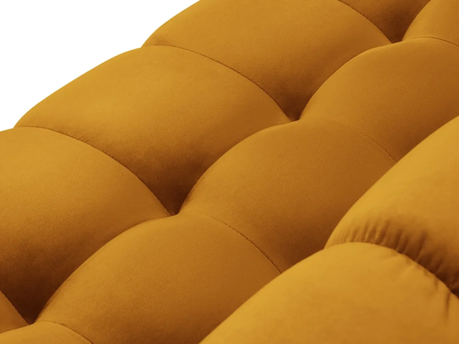 Cosmopolitan Design - Sofá "Bali" 3 lugares em veludo amarelo - 177x92x75cm