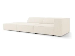 Cosmopolitan Design - Sofá esquerdo "Arendal" 4 lugares em tecido chenille bege claro - 262x102x70cm