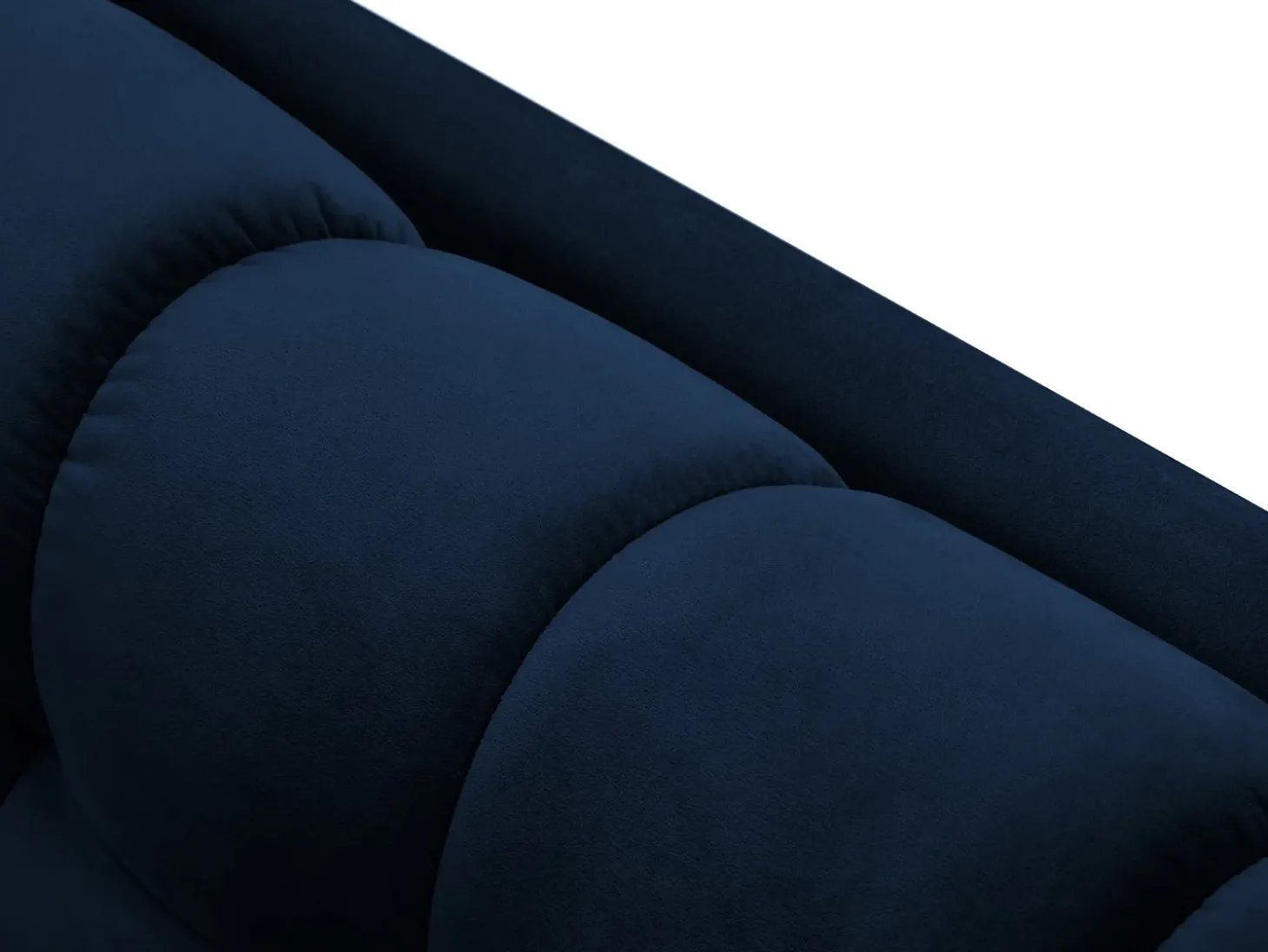 Cosmopolitan Design - Sofá "Bali" 3 lugares em veludo azul real - 177x92x75cm