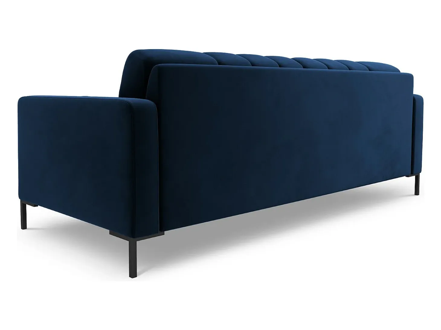 Cosmopolitan Design - Sofá "Bali" 3 lugares em veludo azul real - 177x92x75cm