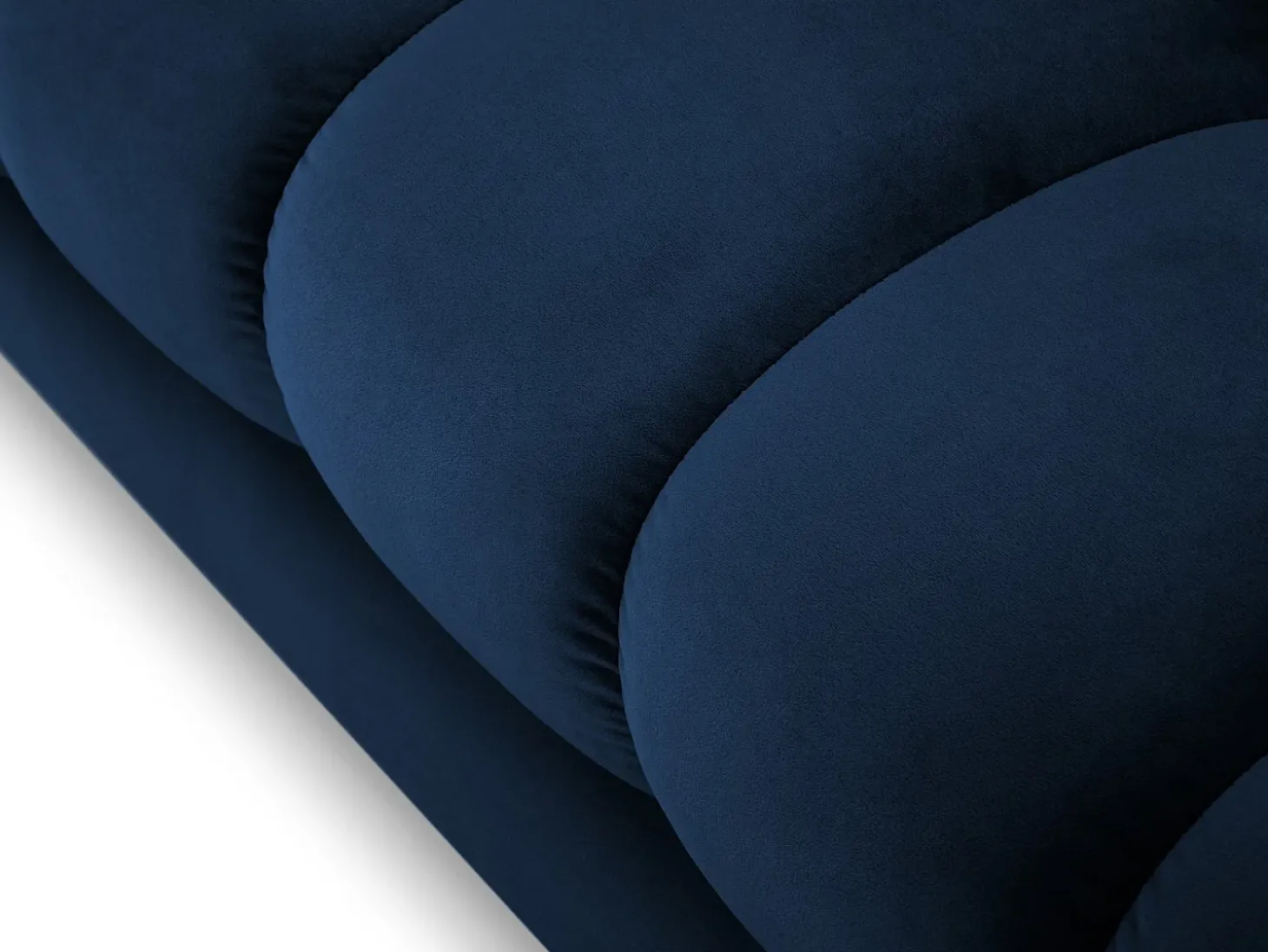 Cosmopolitan Design - Sofá "Bali" 3 lugares em veludo azul real - 177x92x75cm