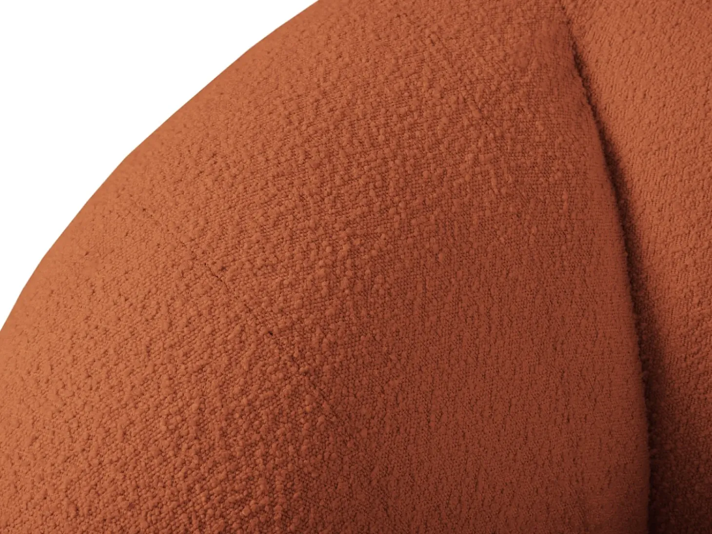 Cosmopolitan Design - Sofá "Essen" 3 lugares em tecido bouclé marrom - 230x95x86cm