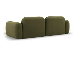 Cosmopolitan Design - Sofá modular de canto direito "Sydney" 3 lugares em veludo verde claro - 230x165x70cm