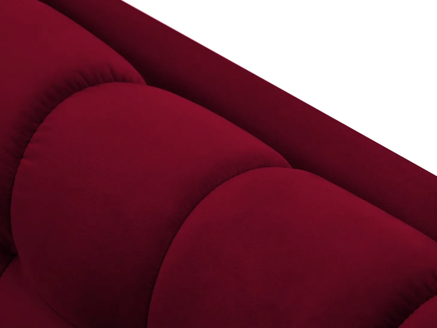 Cosmopolitan Design - Sofá "Bali" 3 lugares em veludo vermelho - 177x92x75cm