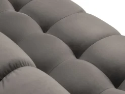 Cosmopolitan Design - Sofá de canto esquerdo "Bali" 5 lugares em veludo cinza claro - 293x185x75cm