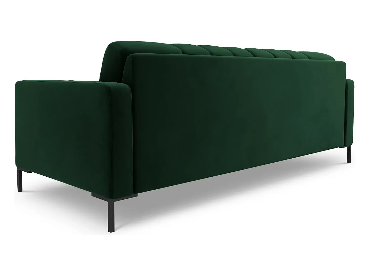 Cosmopolitan Design - Sofá "Bali" 4 lugares em veludo verde garrafa - 217x92x75cm