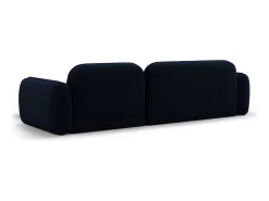 Cosmopolitan Design - Sofá modular de canto direito "Sydney" 4 lugares em veludo azul real - 275x165x70cm