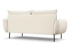 Cosmopolitan Design - Sofá "Vienna" 3 lugares em tecido bouclé bege - 200x92x95cm