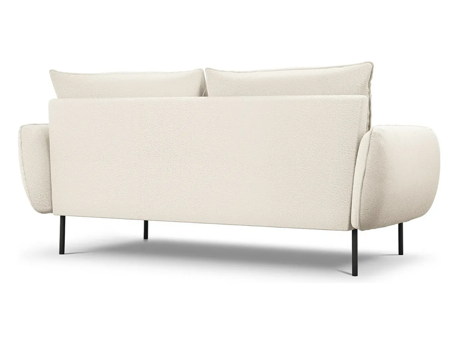 Cosmopolitan Design - Sofá "Vienna" 3 lugares em tecido bouclé bege - 200x92x95cm