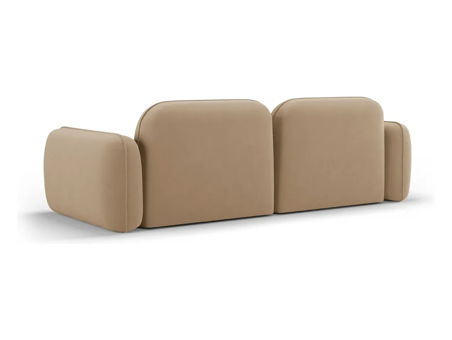 Cosmopolitan Design - Sofá modular "Sydney" 3 lugares em veludo areia - 230x90x70cm
