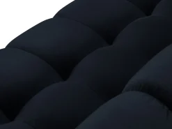 Cosmopolitan Design - Sofá "Bali" 3 lugares em veludo azul escuro - 177x92x75cm
