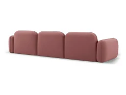 Cosmopolitan Design - Sofá modular de canto esquerdo "Sydney" 4 lugares em veludo salmão - 320x165x70cm