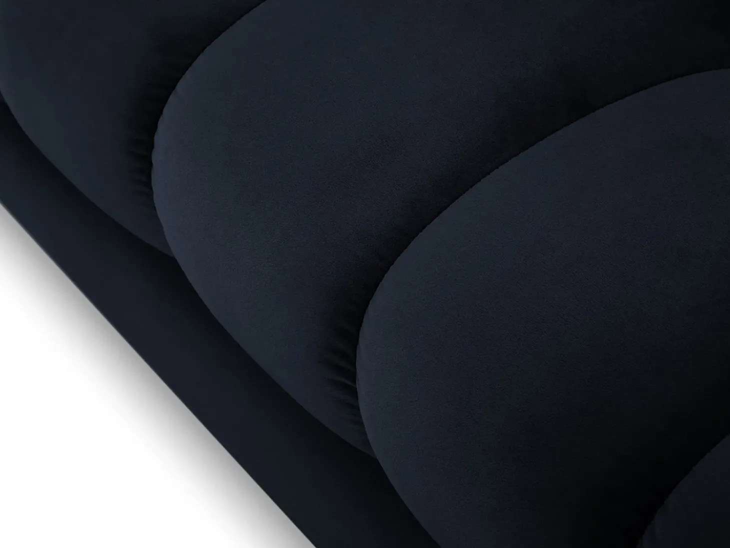 Cosmopolitan Design - Sofá "Bali" 2 lugares em veludo azul escuro - 152x92x75cm
