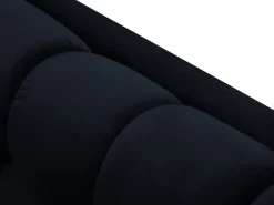 Cosmopolitan Design - Sofá "Bali" 2 lugares em veludo azul escuro - 152x92x75cm