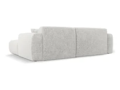 Cosmopolitan Design - Sofá de canto esquerdo "Nolio" 4 lugares em tecido chenille cinza claro - 235x170x72cm
