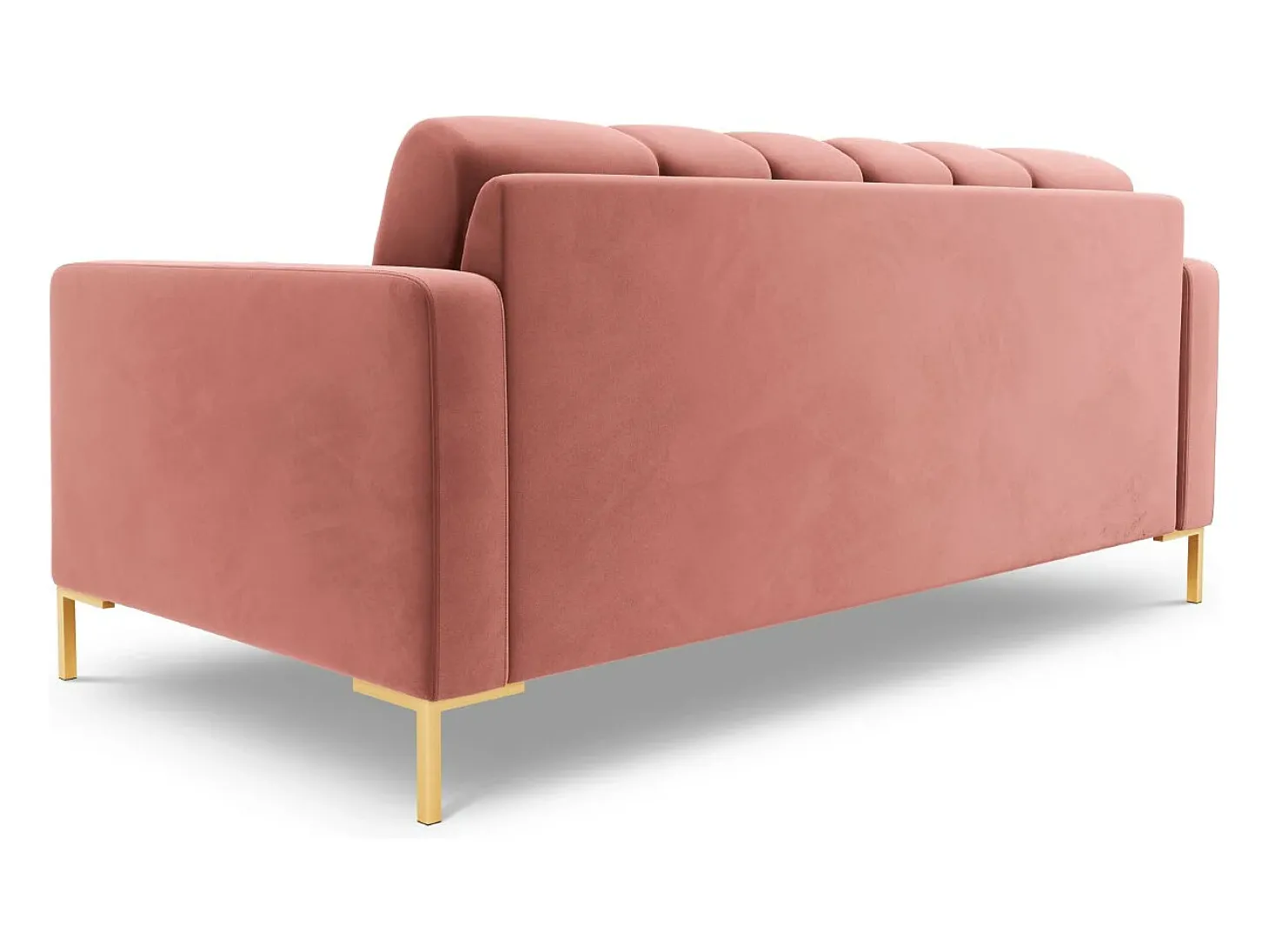 Cosmopolitan Design - Sofá "Bali" 2 lugares em veludo rosa - 152x92x75cm