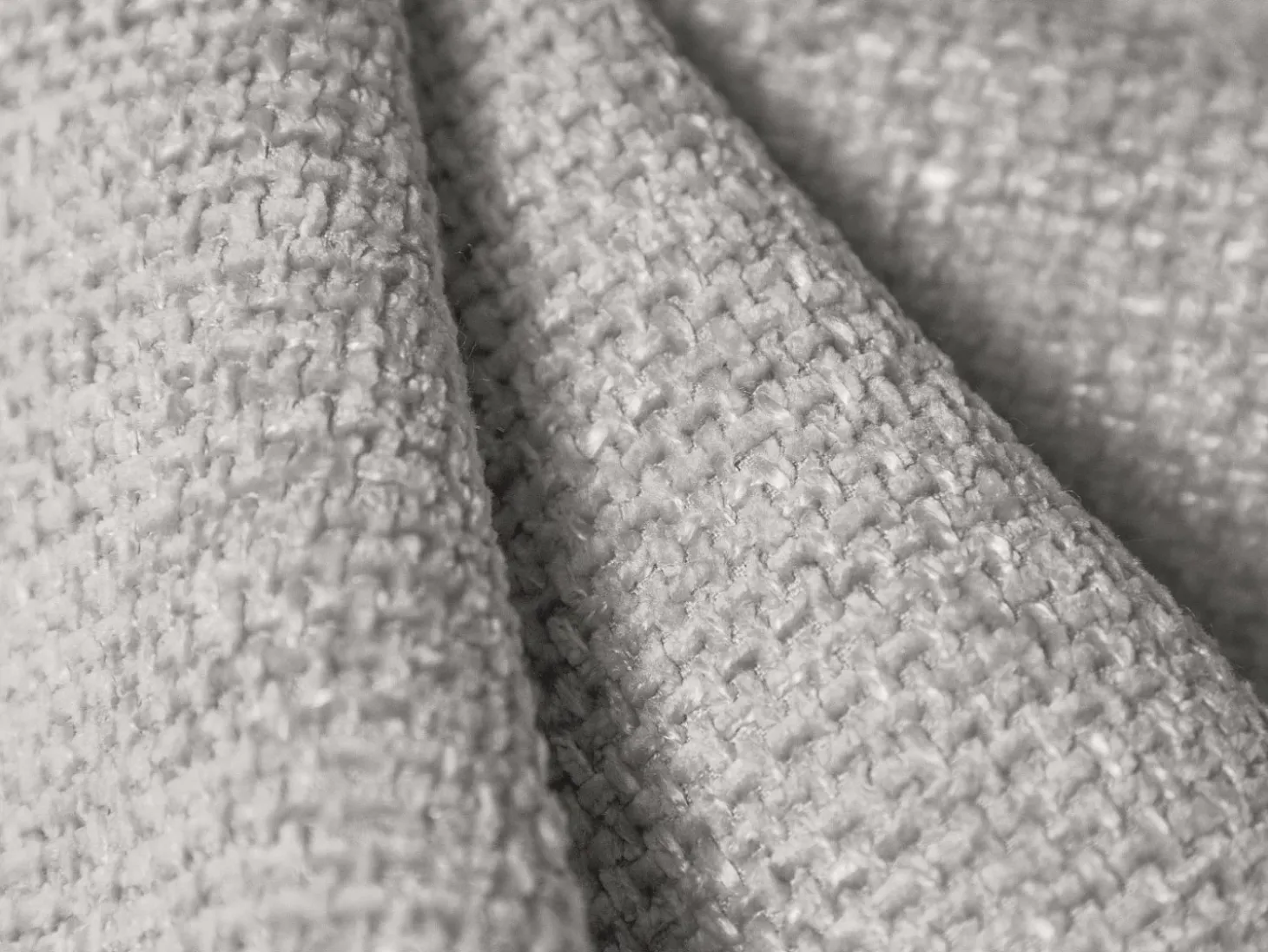 Cosmopolitan Design - Sofá de canto direito "Arendal" 5 lugares em tecido chenille cinza claro - 341x166x70cm