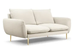 Cosmopolitan Design - Sofá "Vienna" 2 lugares em tecido bouclé bege - 160x92x95cm