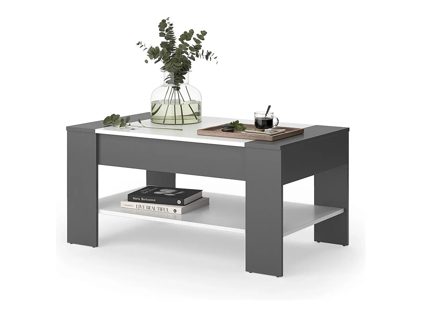Couchtisch antracite/branco 99.6x58.8x48.2 august
