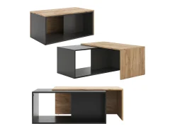 Couchtisch carvalho antracite/goldkraft 90x48x40 paul