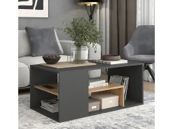 Couchtisch carvalho antracite/goldkraft 110x59x47 edgar