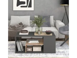 Couchtisch carvalho antracite/goldkraft 110x59x47 edgar