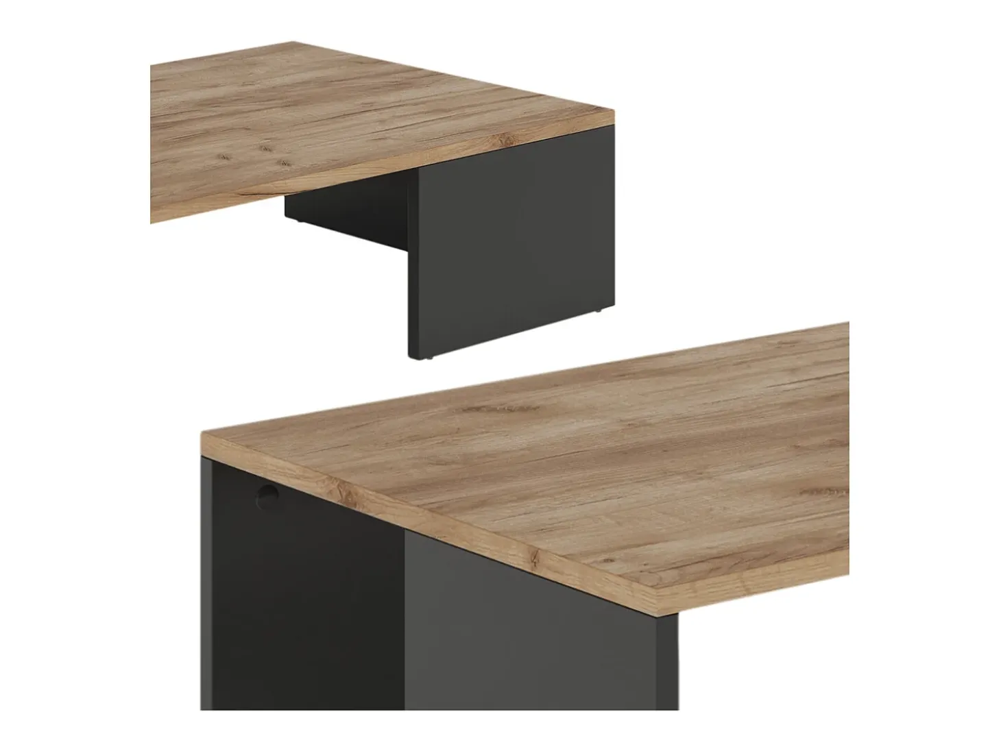 Couchtisch carvalho antracite/goldkraft 90x50x21.4 hardi