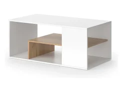 Couchtisch carvalho branco/dourado 110x59x47 edgar