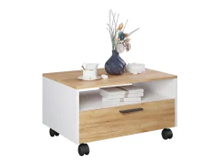 Couchtisch carvalho branco/dourado 70x52.4x40 bibo