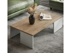 Couchtisch carvalho branco/dourado 90x50x21.4 hardi