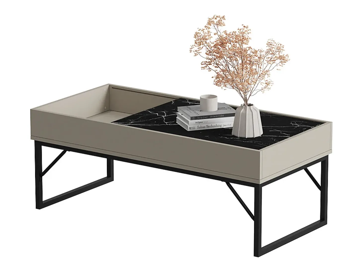 Couchtisch creme 105x50x40 lunero
