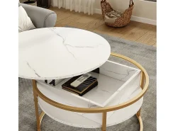 Couchtisch mármore branco 77x77x52 marlo