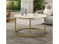 Couchtisch mármore branco 77x77x52 marlo