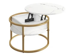 Couchtisch mármore branco 57x57x47.5 marlo